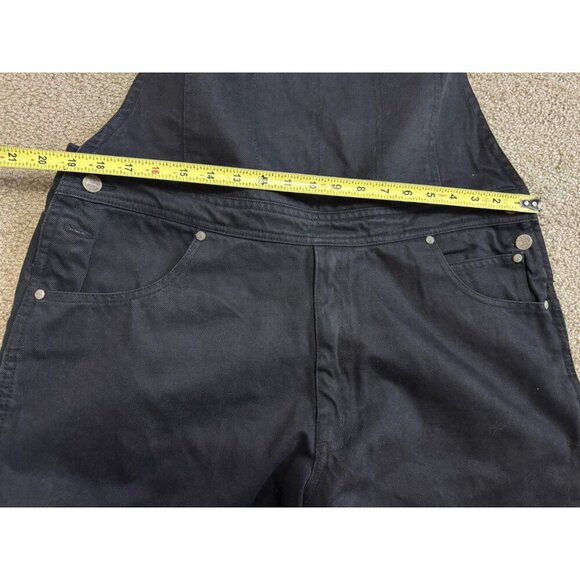 VINTAGE DEADSTOCK Womens Black Jean Denim Overalls Jumpsuit 38x34 Paint 90s Y2k - Picture 12 of 12